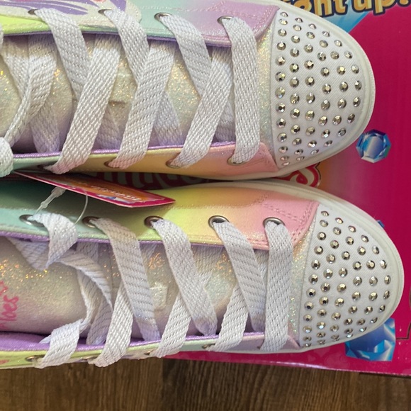 Skechers Shoes Girls Size 3 314785 SLIGHT TWINKLE SPARKS WING CHARM Iridescent - Picture 2 of 11